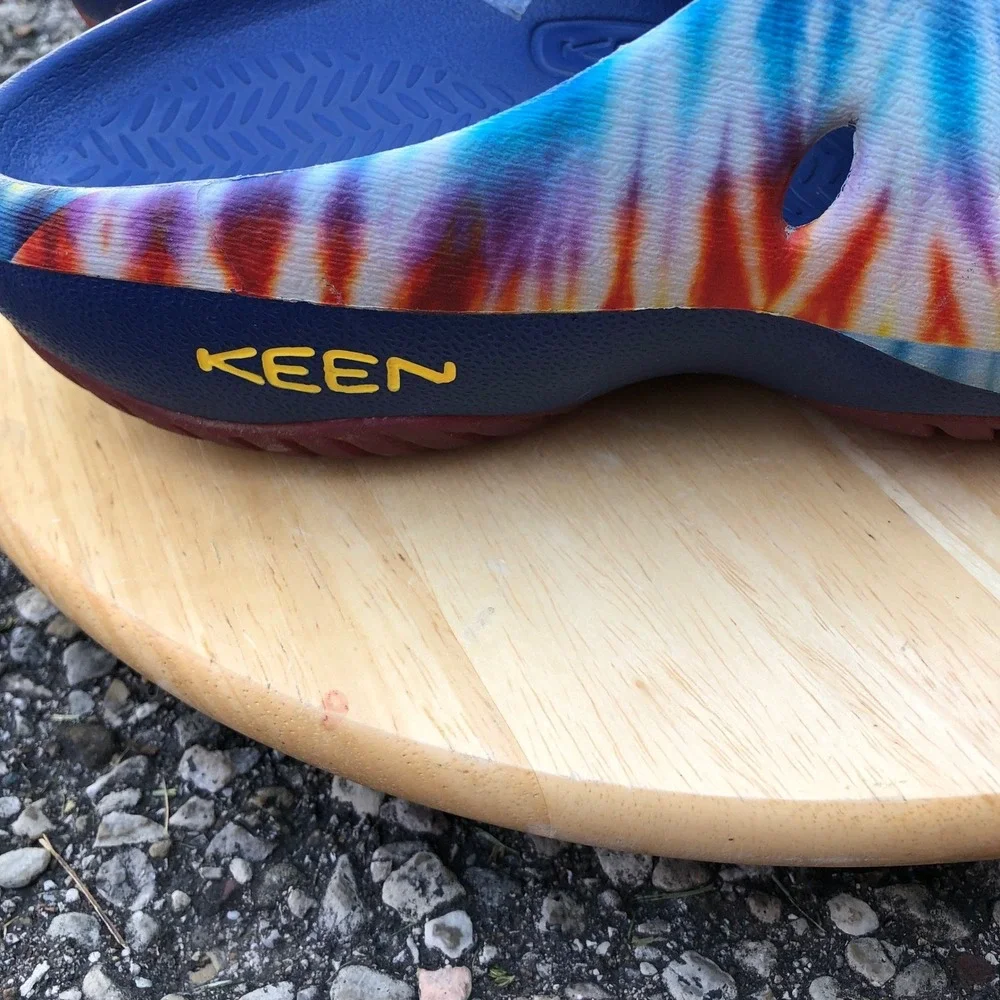 KEEN Yogui Arts Clogs Mens 8 Tie Dye Women 10 Jerry Garcia Slip On Slides Hippie - Picture 5 of 12